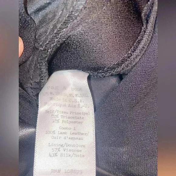 Rag and bone day 2 nite stylish black sleeveless leather trim jumpsuit romper 6 - Picture 6 of 6